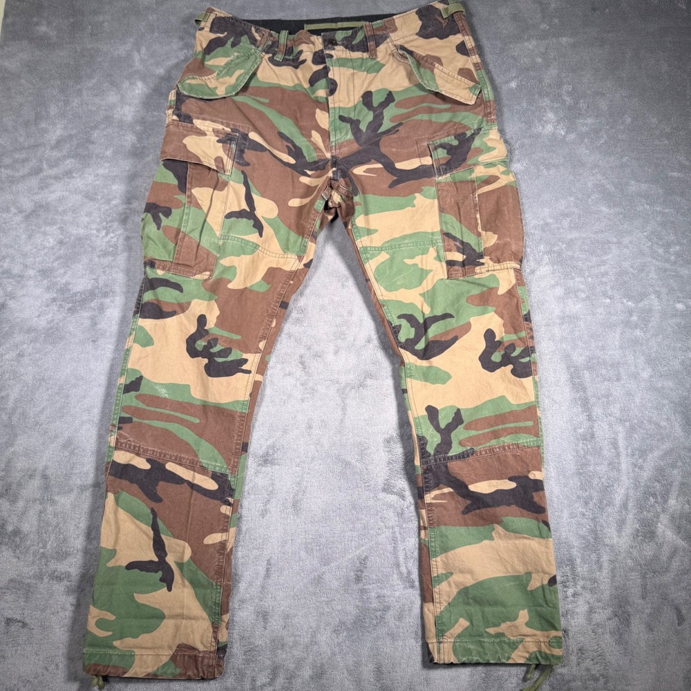 Polo Ralph Lauren Utility Surplus Chino Camo Cargo Pants Mens 34x32 Woodland